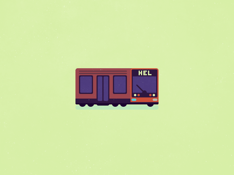 Metro animation car finland helsinki metro simple train transportation