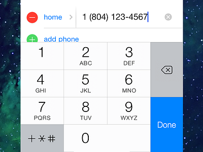 iOS 7 Number/Tel Pad Input apple interaction design ios keyboard