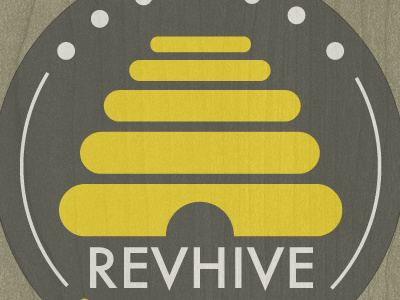 Revhive brand co op cowork coworking hive logo minimalist revhive