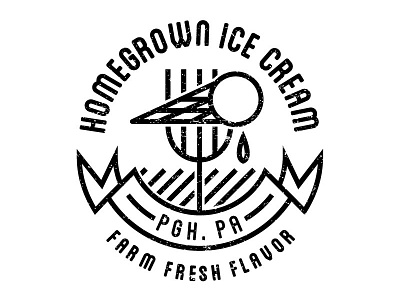 Homegrown Ice Cream Logo - 3 cream design homegrown ice logo minimalist simple
