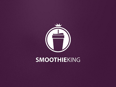 Smoothie King Logo - Mono branding corporate identity king layout logo minimal monochrome purple rebrand redesign smoothie