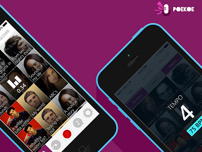 Poekoe Music App 5c app application ios iphone marketing mixing music social