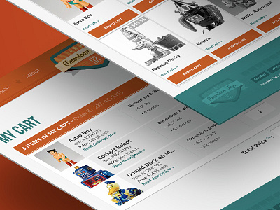 American Toys Website Mockups app branding cart e commerce interface layout screen shopping toys ui ux web