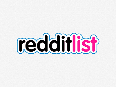 Redditlist Logo Design brand desktop identity logo mobile network reddit redditlist social startup web