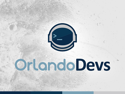 Orlando Developers Logo astronaut branding code dev helmet icon logo mark mars meetup orlando space