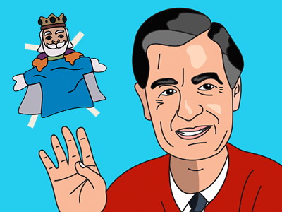 Mr. Rogers Hand Puppet craft illustration mr. rogers puppet vector