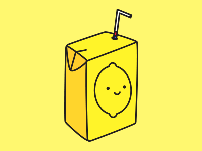 Lemonade cute drink illustration juice juice box lemonade simple summer yellow