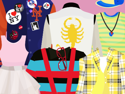 Iconic Outfits in Pop Culture fashion illustration pop culture vector