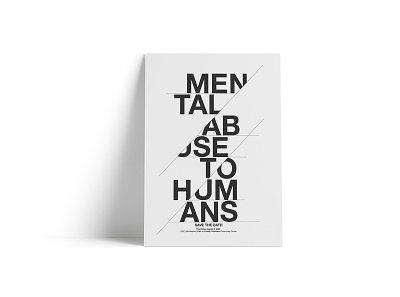 Mental Abuse poster design adobe design graphic design illustration illustrator poster design typography