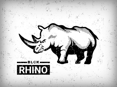 BLCK Rhino Illustration illustration logo rhino
