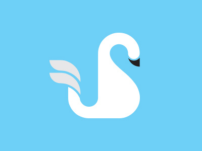 J Swan icon logo design swan