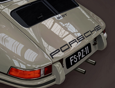 Porsche 911 ST Outlaw digital painting digital art digital painting porsche porsche 911 procreate procreate art