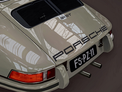 Porsche 911 ST Outlaw digital painting