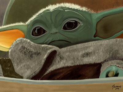 Baby Yoda digital painting