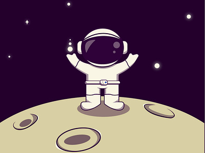 The Astro 👨‍🚀🚀 animation astronaut cartoon design galaxy icon illustrator moon