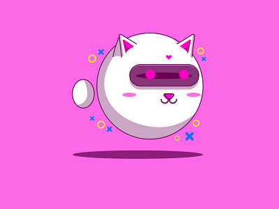 Cat Robot Design 🤖🐱 animation branding cartoon cartoon character cat design illustration illustrator logo monster robot robots