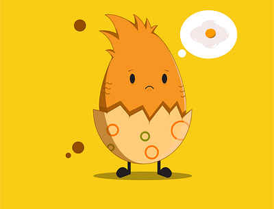 crack the egg ai animation branding design flat icon illustration illustrator logo monster