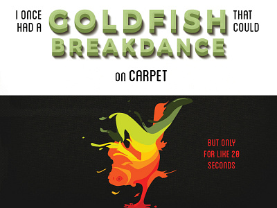 Breakdancing GoldFish breakdance breakdancing goldfish poster