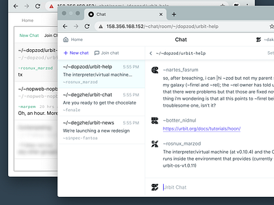 Urbit Chat Reconsidered