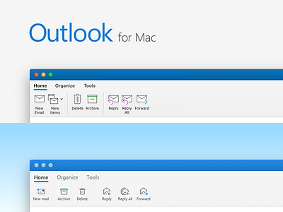 Outlook for Mac Toolbar redraw