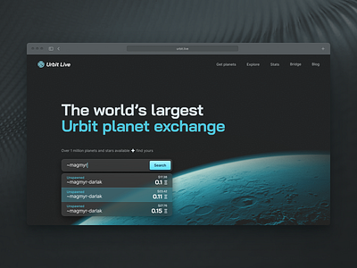 Urbit Live homepage