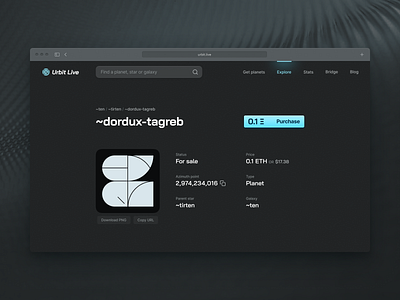 Urbit Live planet product page