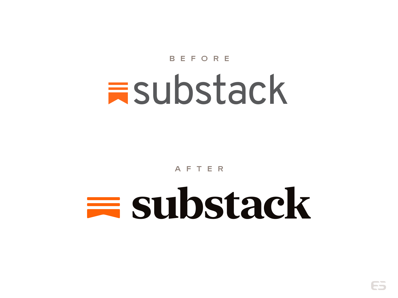 Substack logo redesign by Eli Schiff on Dribbble