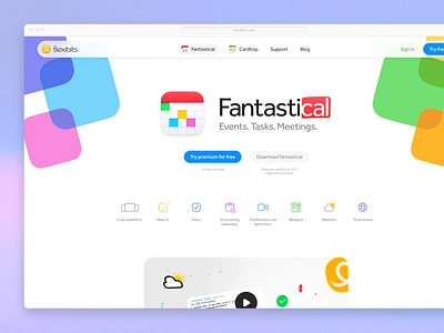 Fantastical hero redesign app application fantastical figma icon sketch ui web design