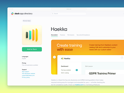 Haekka Icon + Slack App Directory