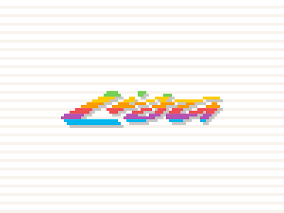 Pixel apple lisa logo pixel art