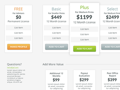 Plans and Pricing Page