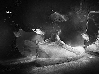 Shoe Collection / D&G abstract brushes bw dg feathers photography photoshop shoe shoe collection