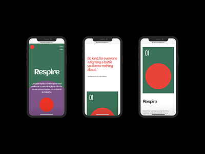 Respire - Mobile Version 📱 brazil cards cards ui design landing page ui work