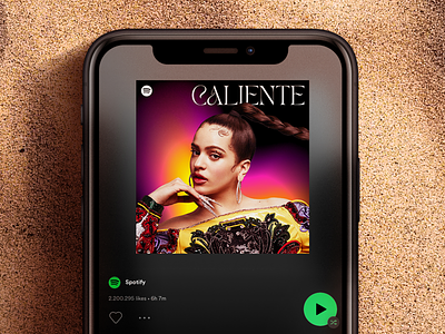 Caliente. A Reggaeton Playlist cover design lettering music playlist spotify type