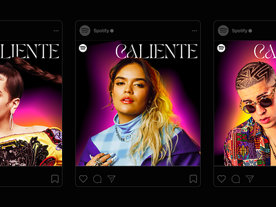 Caliente. A Reggaeton Playlist brazil cover design music playlist spotify type