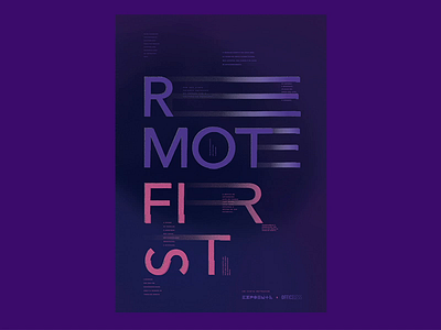 Remote First ⏤ Posters brazil design movieposter poster poster design remote remote design remote work trabalho remoto type