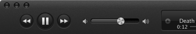 iTunes itunes pause play slider volume