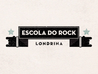 escola do rock hands logo party poster rock school