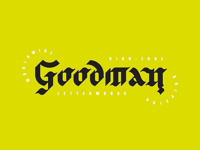 GOODMAN brand lettering logo type
