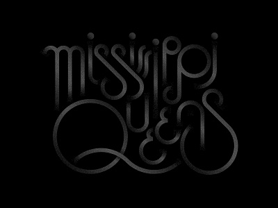 Mississippi Queens black geometric lettering linear noise rock