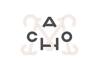 macho monogram lettering logo monogram