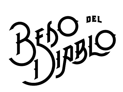Beso del Diablo devil kiss lettering logo