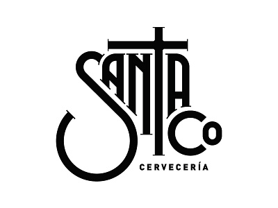 Santa Co beer lettering mexican supermalandrismo