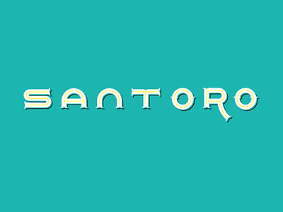 S A N T O R O bar lettering logo