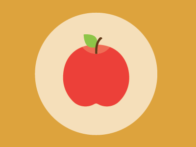 Chubby Apple apple chubby fruit leaf red stem yellow