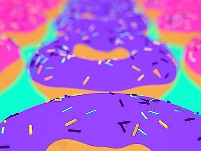 mmmm donuts 3d animation art artsy c4d design digitalart donuts graphic motion