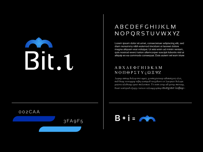 B+i Logo design for brand identity