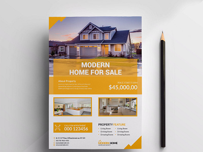 Real estate flyer template design