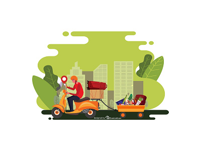 Delivery Man cargo courier deliveryman illustration logistics vector