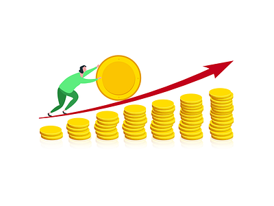 Global Economy budget coins currency finance global economy illustration money vector